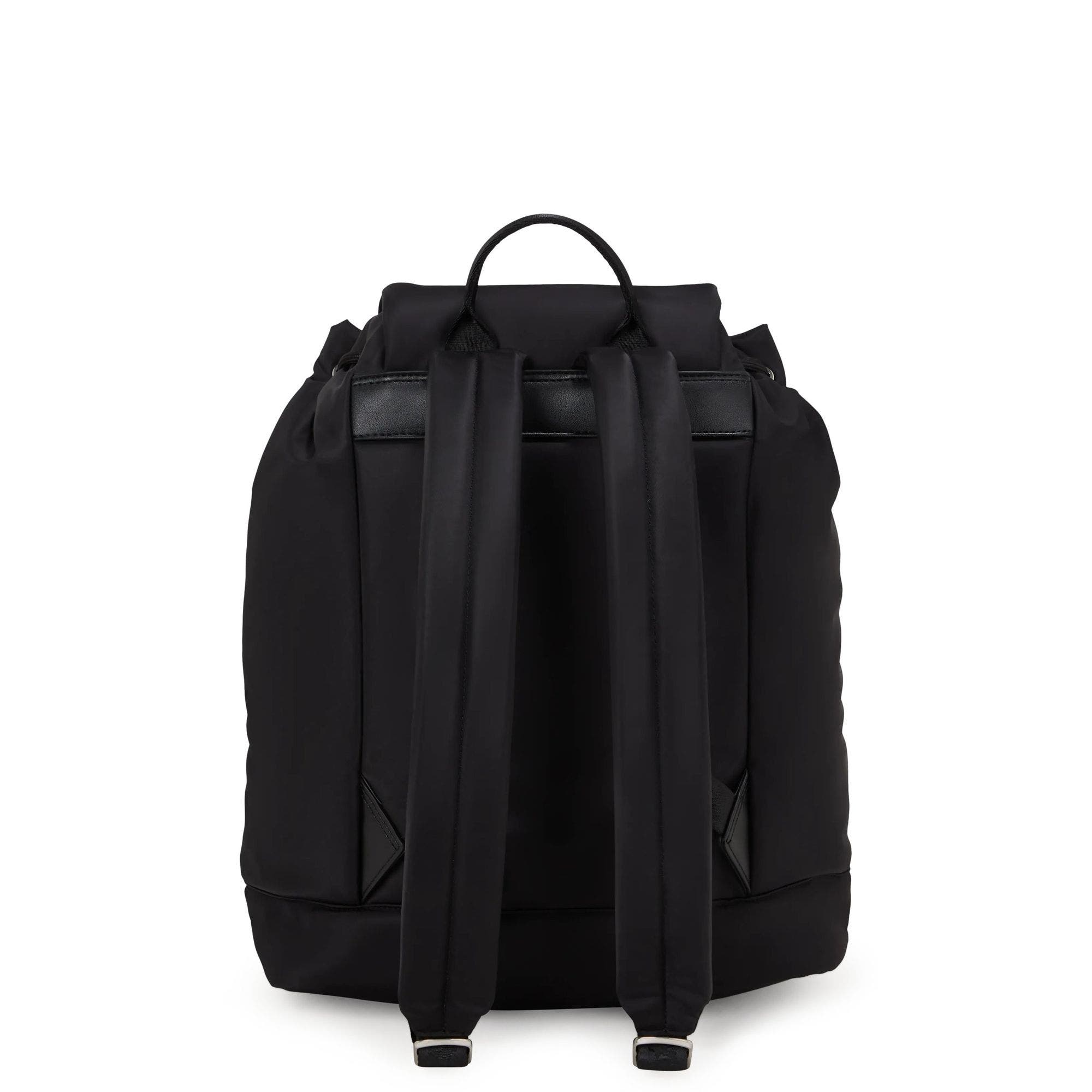 Women's Padded Nylon Backpack, Alternate, color, Black