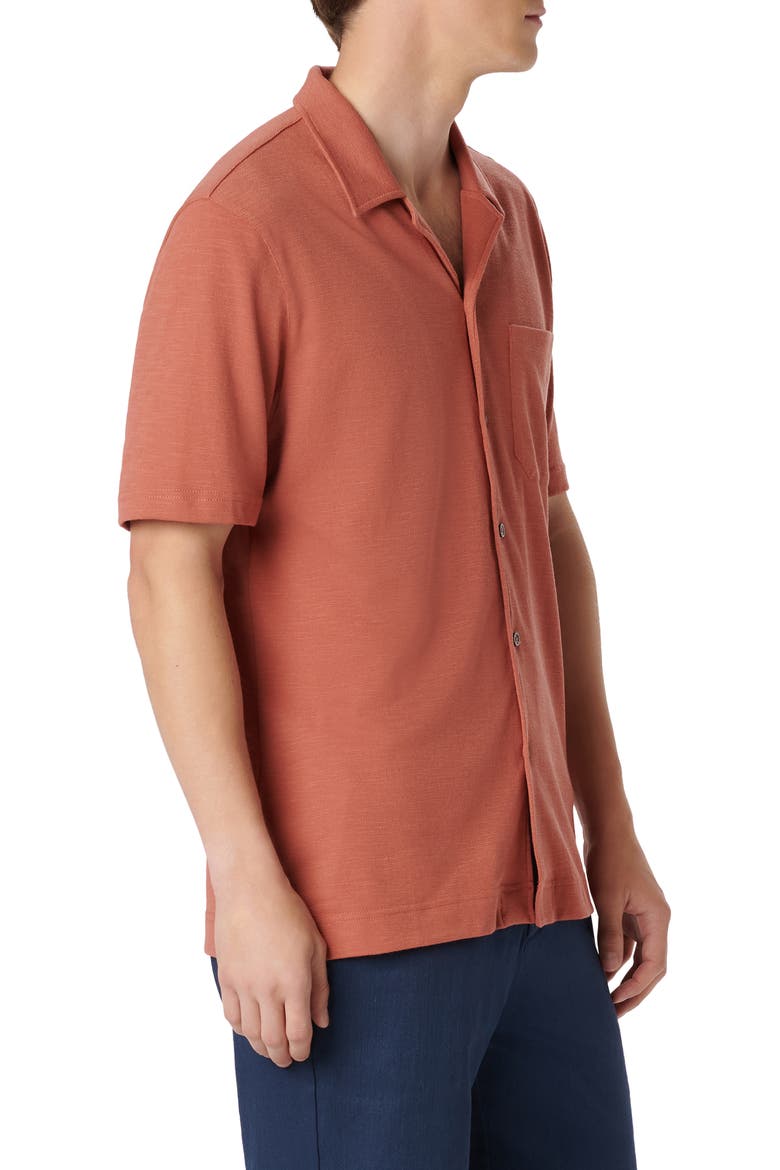 Knit Camp Shirt, Alternate, color, SIENNA