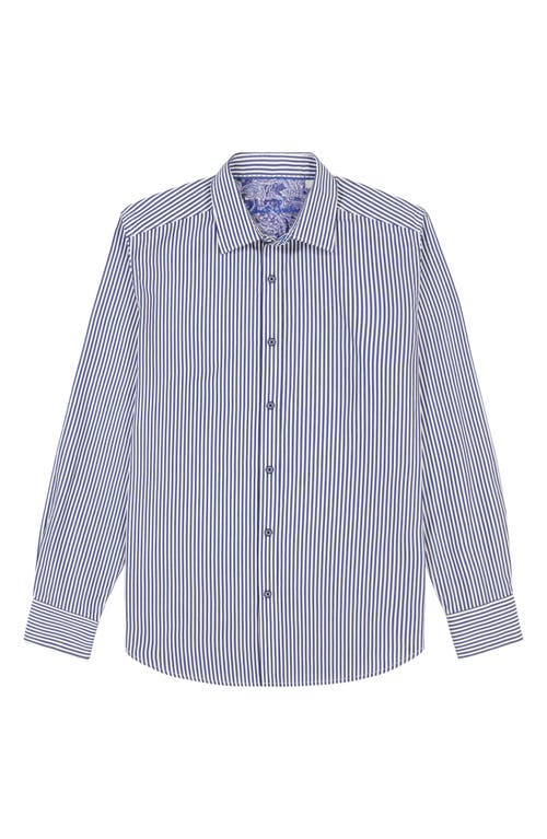 Robert Graham Greenwich Stripe Stretch Button-up Shirt
