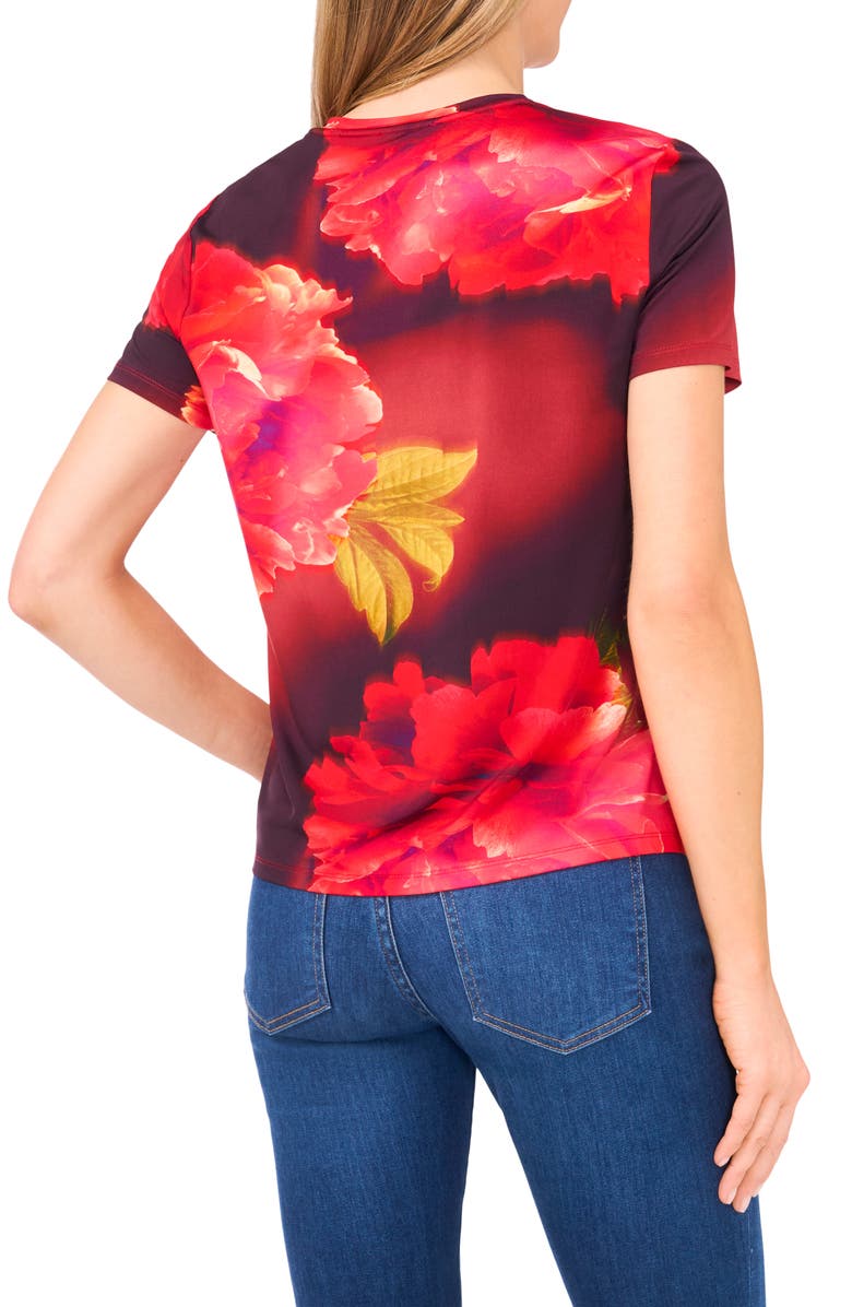 Ted Baker Print Top, Alternate, color, Flame Scarlet