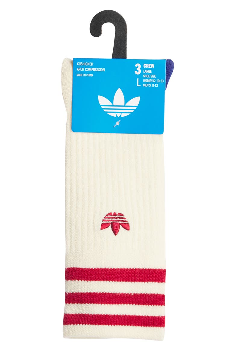 3-Pack Originals Roller Crew Socks, Alternate, color, VANILLA YELLOW/ BLUE/ KHAKI