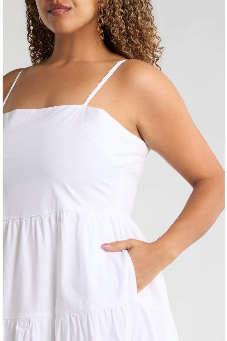 Brynley Cami Midi Sundress, Alternate, color, WHITE