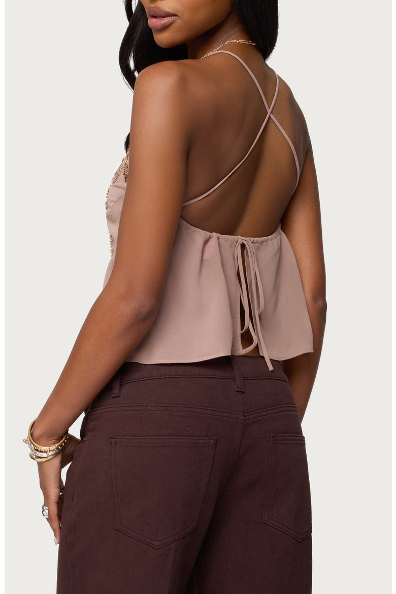 Sorina Sequin Beaded Camisole, Alternate, color, TAUPE