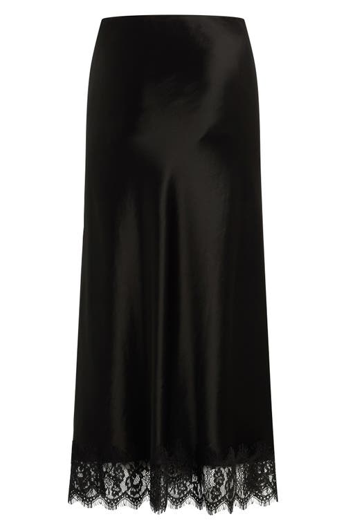 Favorite Daughter The Lacy Favorite Satin Maxi Skirt In Black