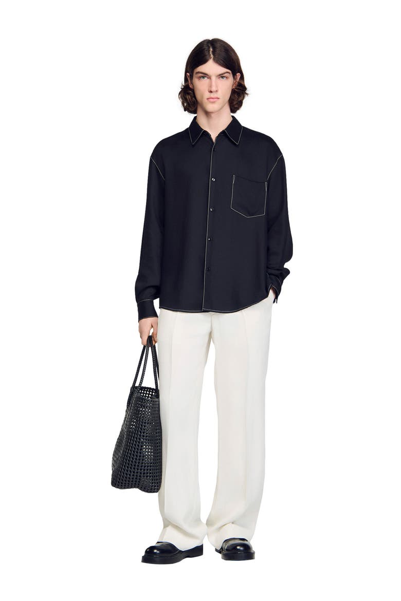 Loose-fit shirt, Alternate, color, Black