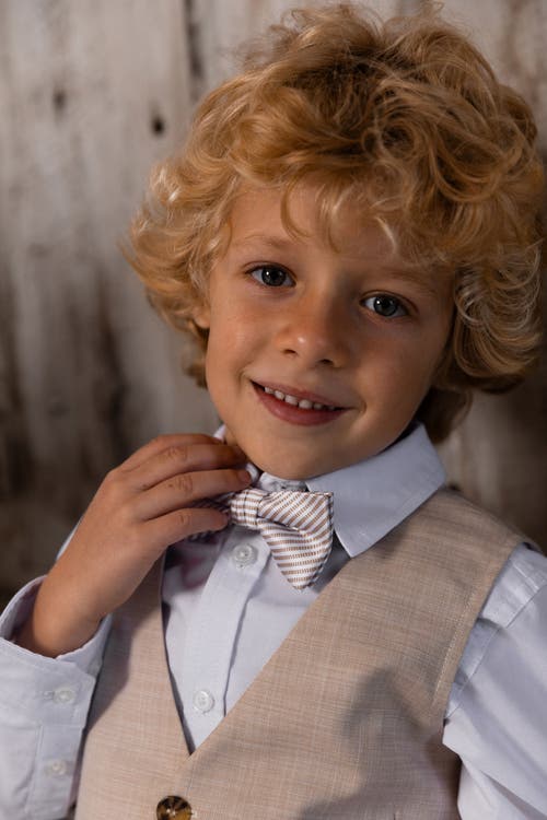 Deux Par Deux Boys' Long Sleeve Button Down Shirt - Little Kid In White