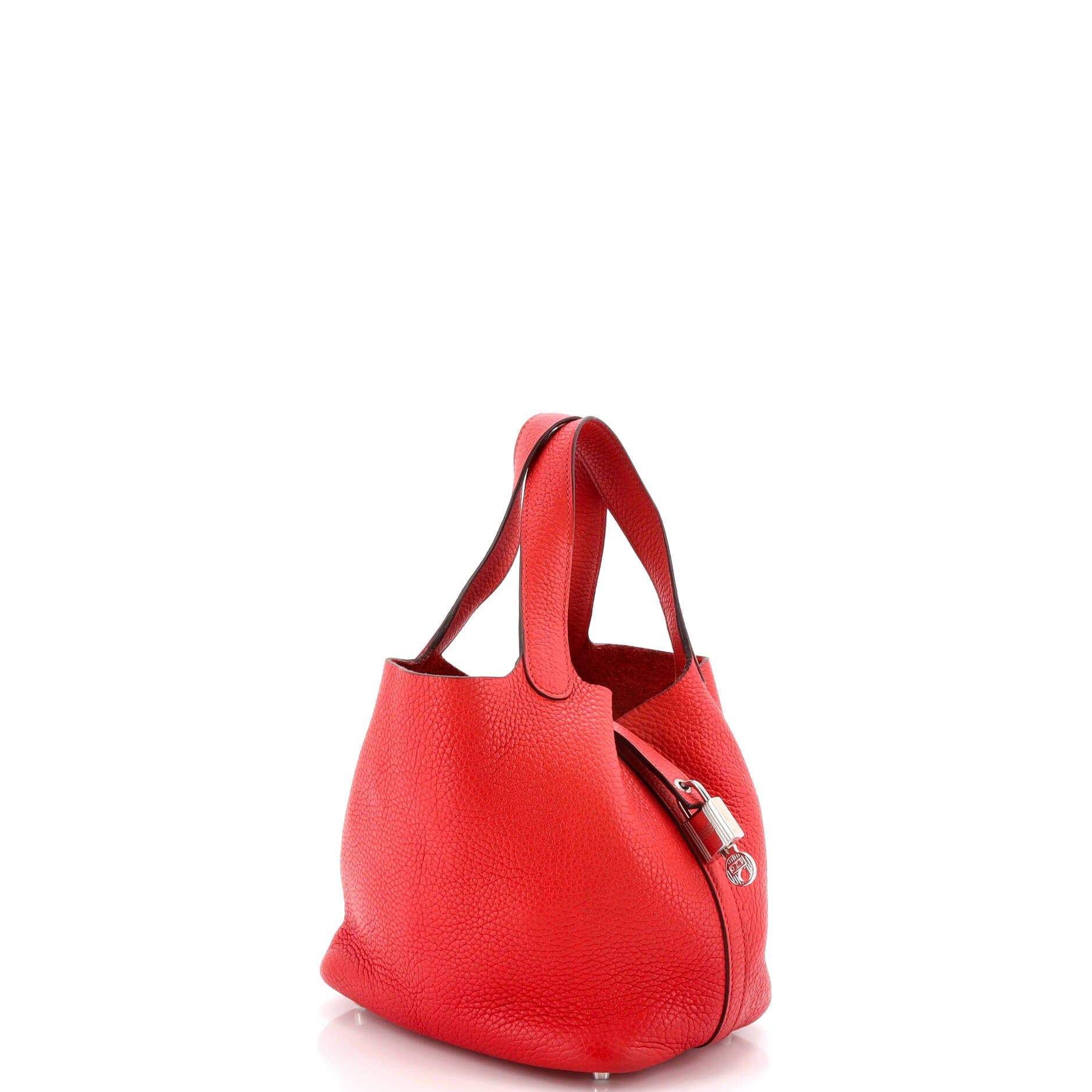 Pre-Owned Hermes Picotin Lock Bag Clemence PM, Alternate, color, Rouge Tomate