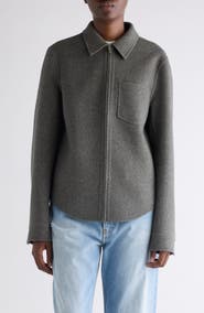 Acne Studios Wool & Cashmere Felt Shirt Jacket