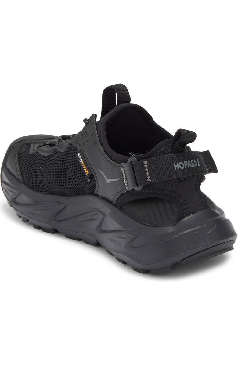 HOKA Kids' Water Repellent Hopara 2 Hiking Sneaker, Alternate, color, Black / Black