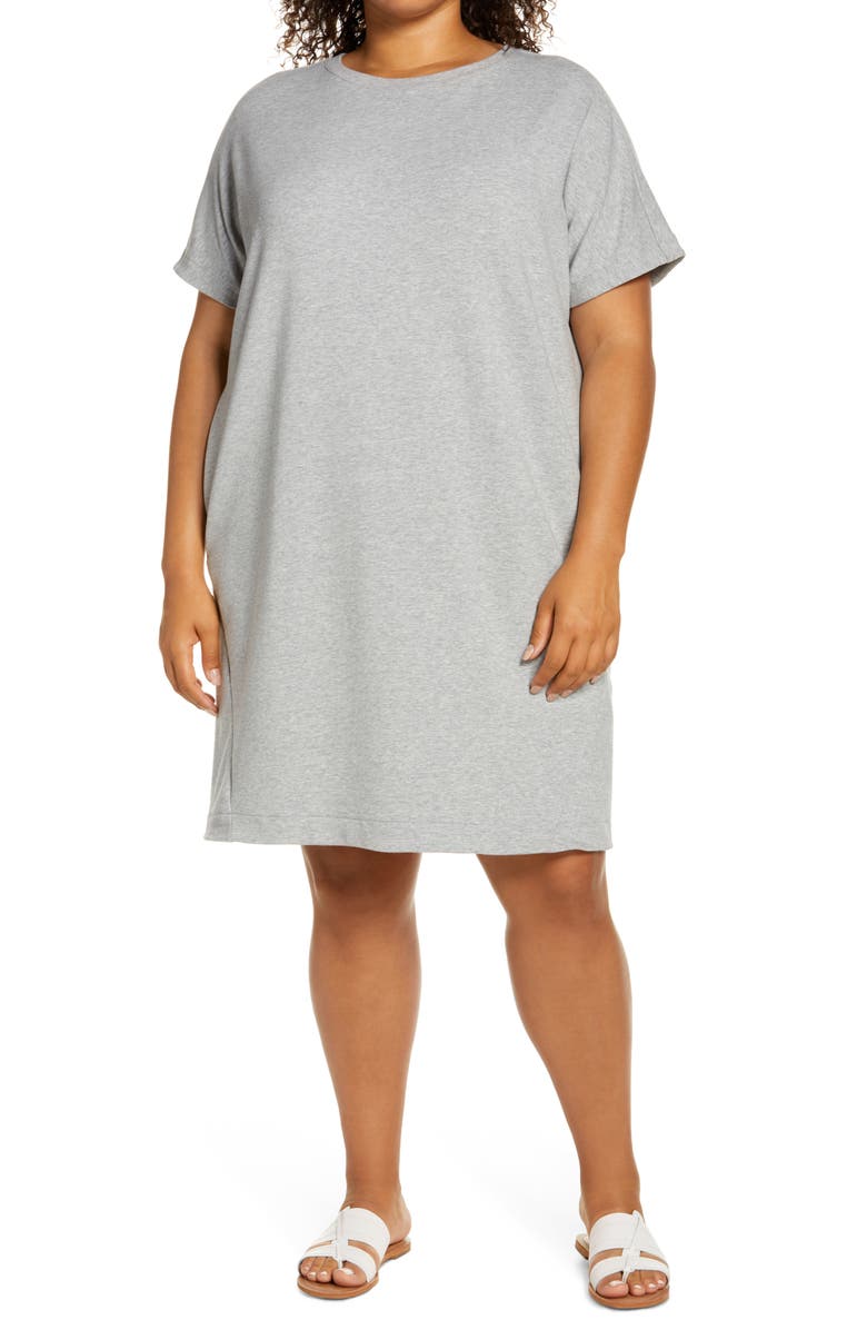 Caslon<sup>®</sup> Crewneck T-Shirt Dress, Main, color,