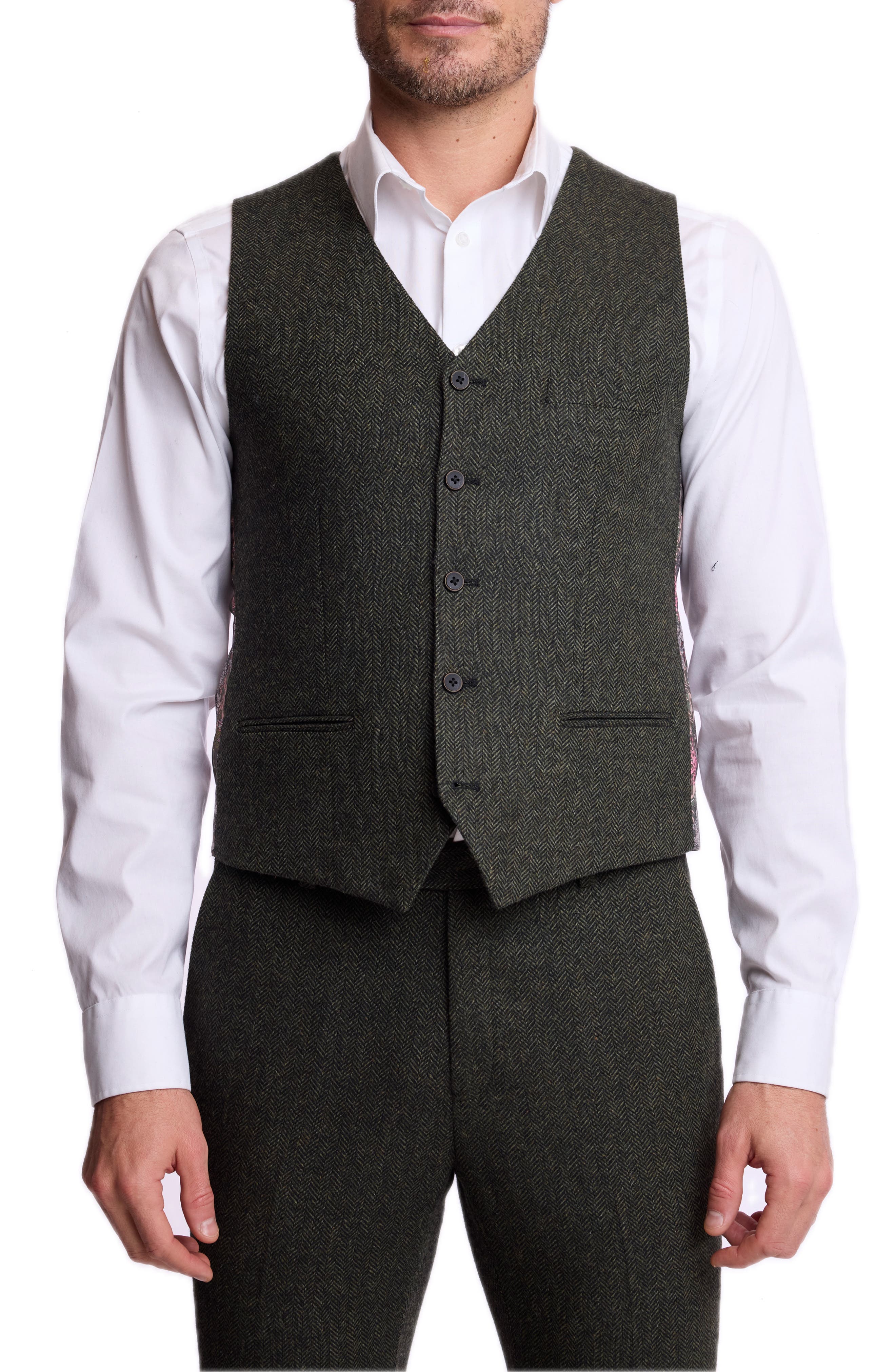 Eaton Slim Fit Wool Blend Vest