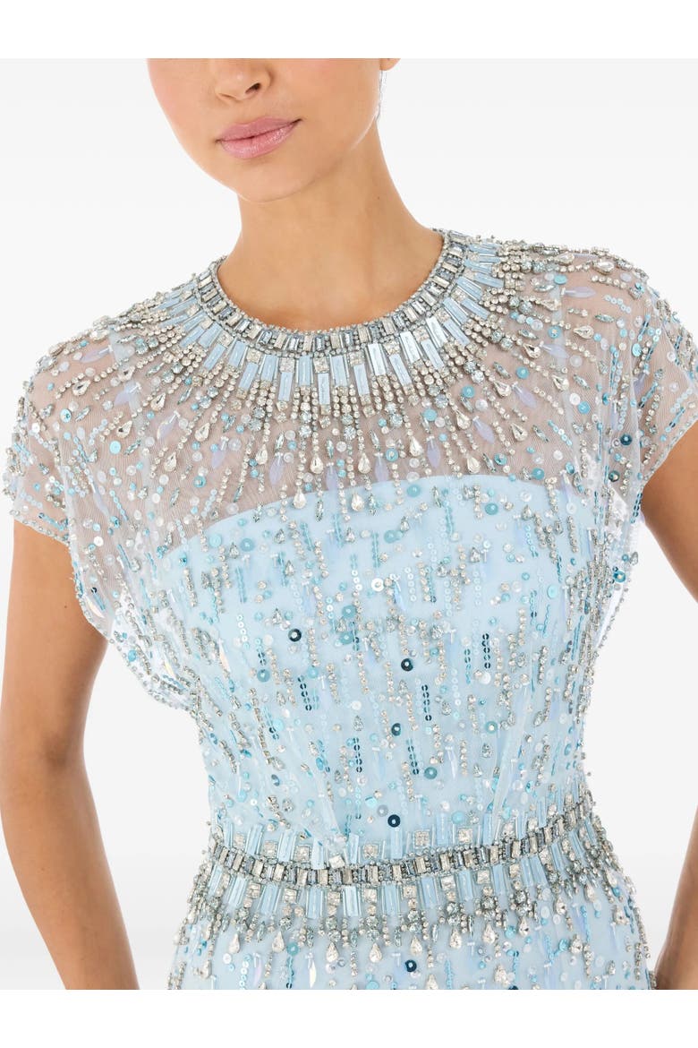 Lauretta Embellished Maxi Dress, Alternate, color, Winter Blue