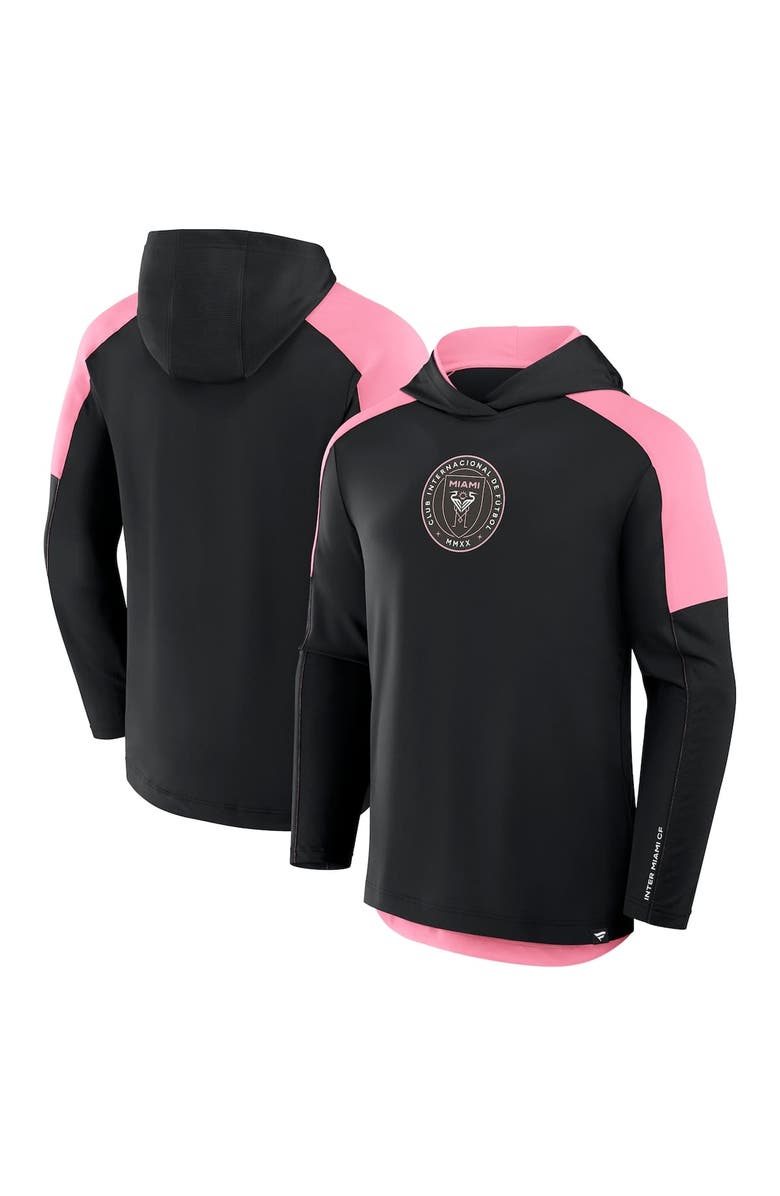 FANATICS Men's Fanatics Black Inter Miami CF Red Card Transitional Pullover Hoodie, Main, color,