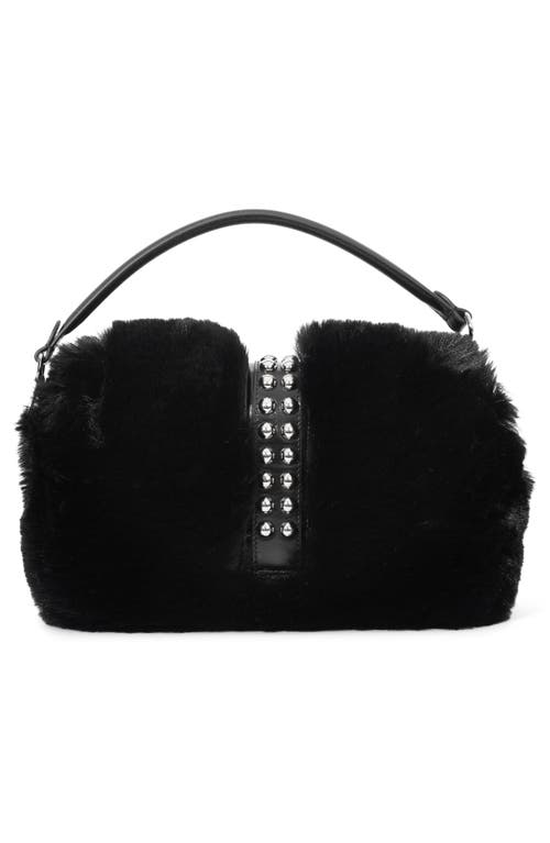 Jeffrey Campbell Furreal Faux Fur Handbag In Black