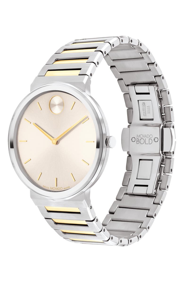 Movado Horizon Bracelet Watch, 40mm, Alternate, color, Beige Dial