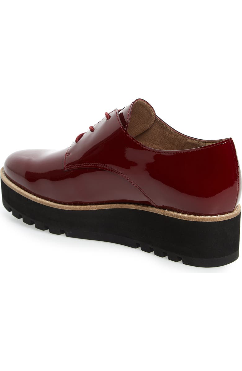 Eileen Fisher Eddy Derby, Alternate, color, Burgundy Patent Leather