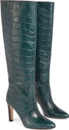 LK Bennett Margret Croc Embossed Knee High Boot