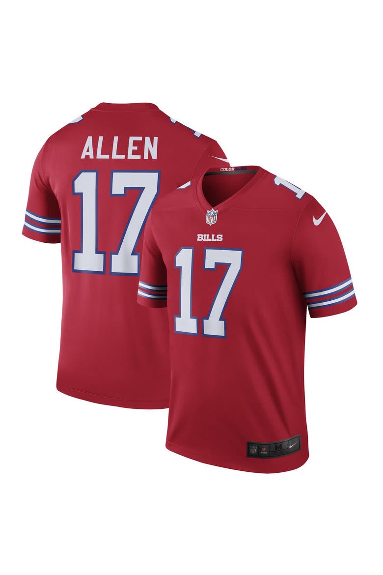 Men's Nike Josh Allen Red Buffalo Bills Alternate Legend Player Performance Top, Main, color, Red
