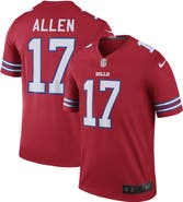 Nike Men's Nike Josh Allen Red Buffalo Bills Alternate Legend Player Performance Top