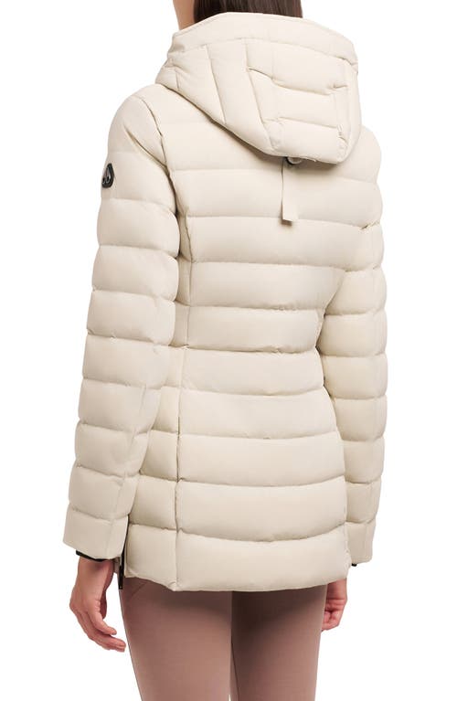 Moose Knuckles Rockcliff 5 Water Repellent Hooded 800 Fill Power Down Puffer Jacket In White