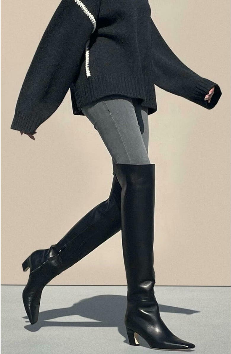 Neil J. Rodgers Meg Over The Knee Boot, Alternate, color, Black Nappa