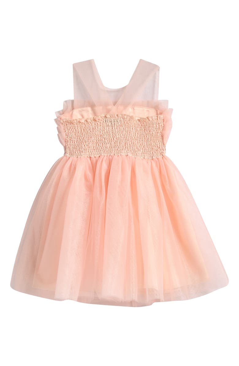 Ava & Yelly Kids' Gathered Tulle Bouquet Party Dress, Alternate, color,