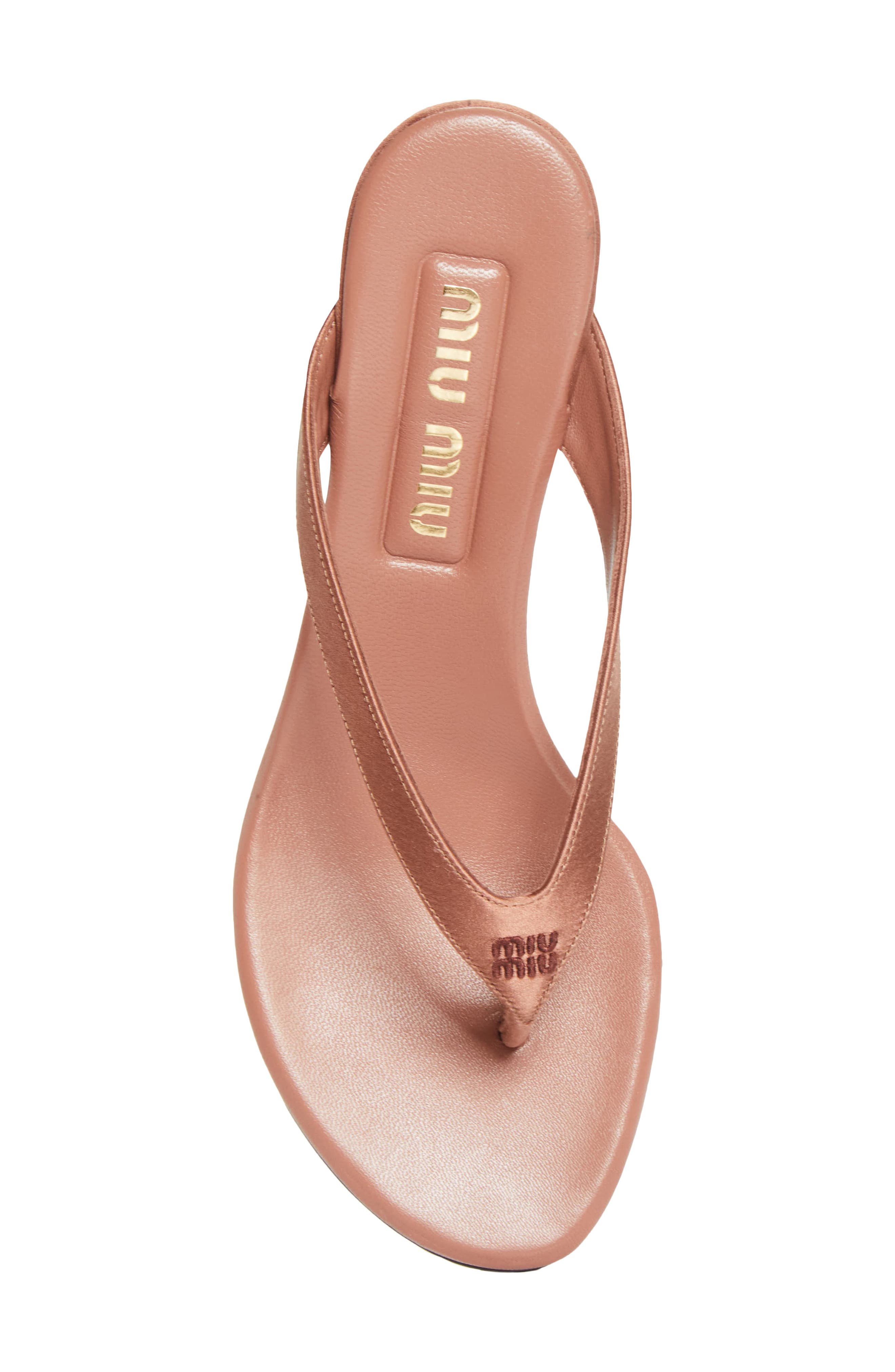 Miu Miu Leather Thong Sandal, Alternate, color, 