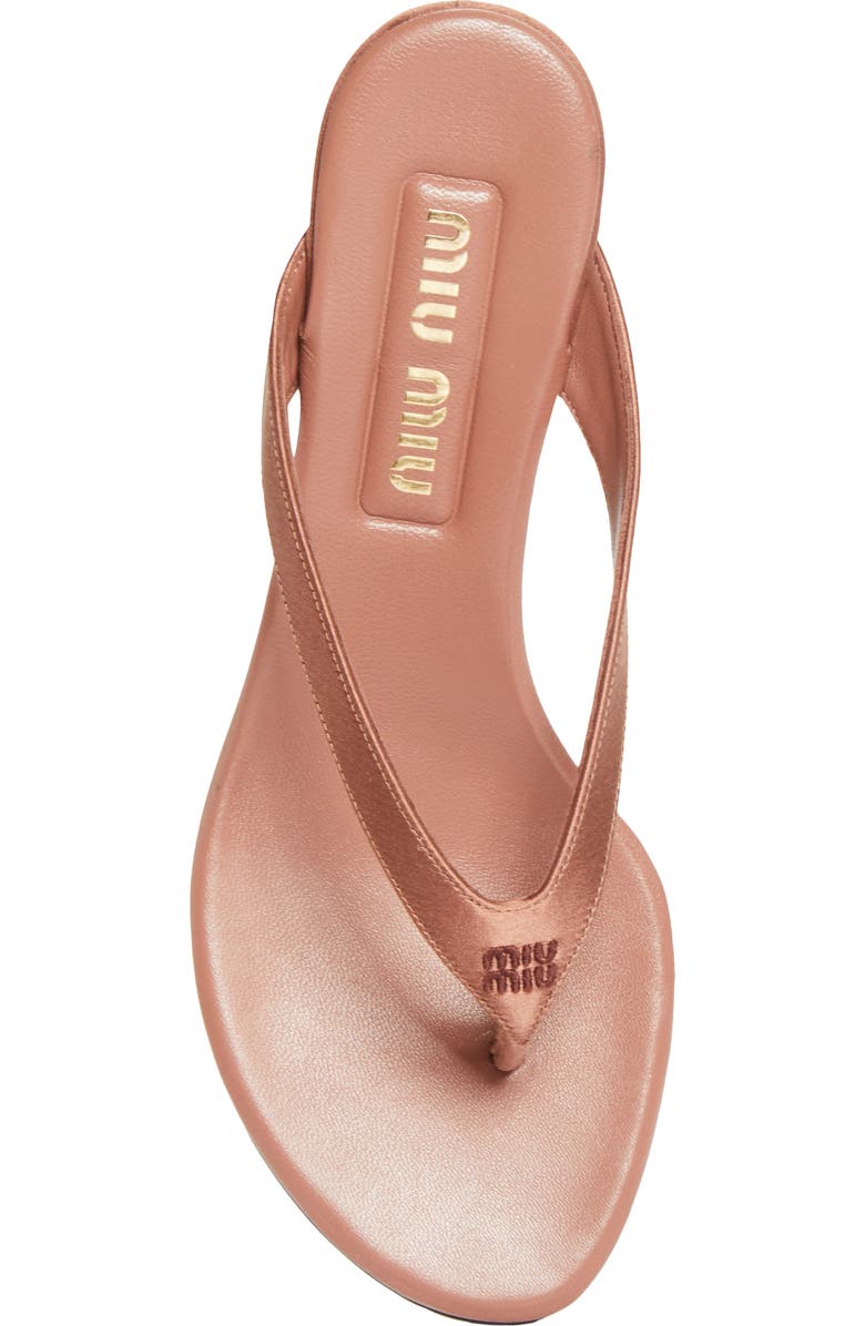 Miu Miu Leather Thong Sandal, Alternate, color,
