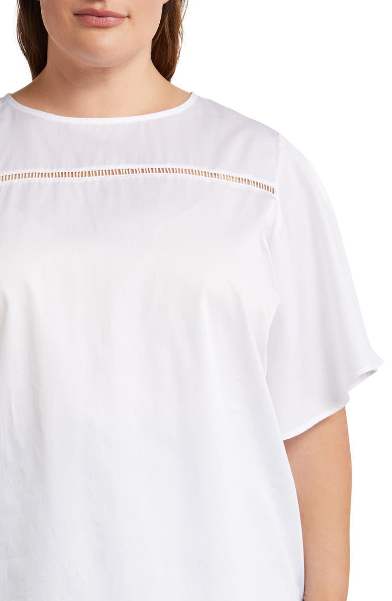 HARSHMAN Zinnia Ladder Trim Cotton Top, Alternate, color, 