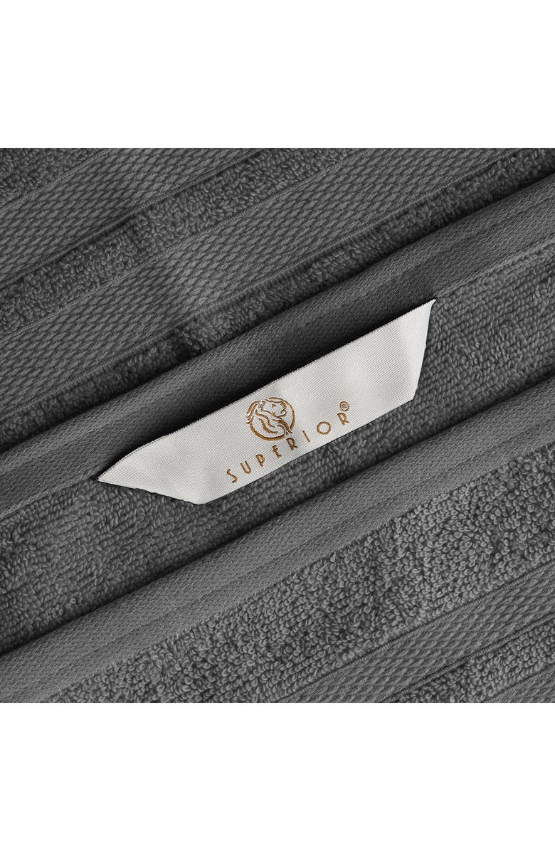 Superior 3-Piece Turkish Cotton Towel Set, Alternate, color, Charcoal