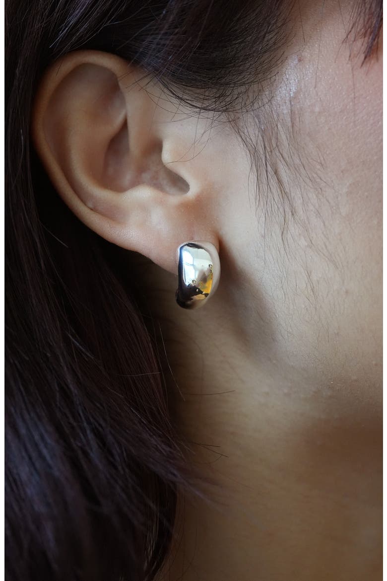 Chubby Hoop Earrings, Alternate, color, SILVER