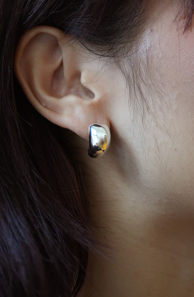 Argento Vivo Sterling Silver Chubby Hoop Earrings, Alternate, color, Silver