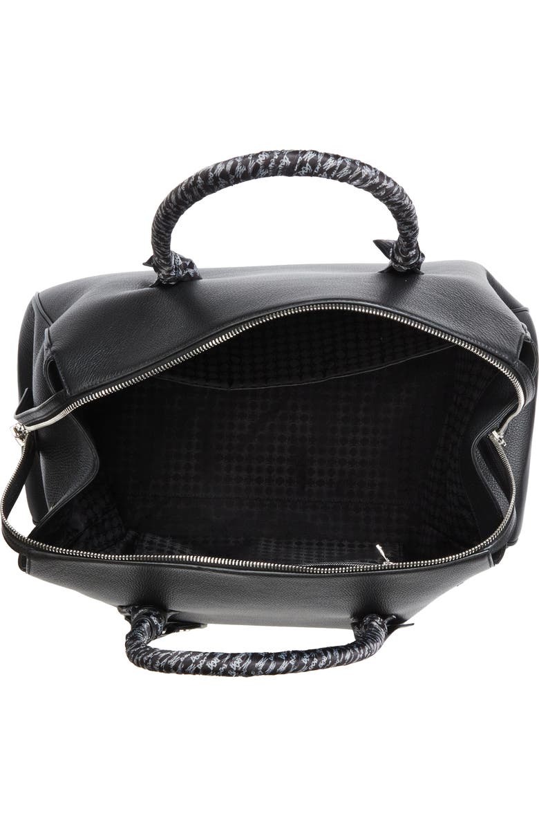 AMIRI Leather Duffle Bag, Alternate, color, Black