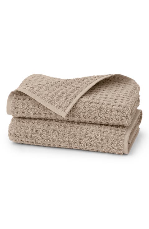 Set of 2 Turkish Waffle Hand Towels