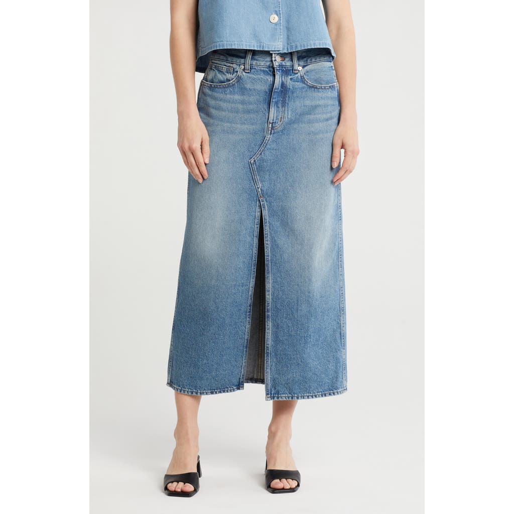 Madewell The Rilee Denim Midi Skirt