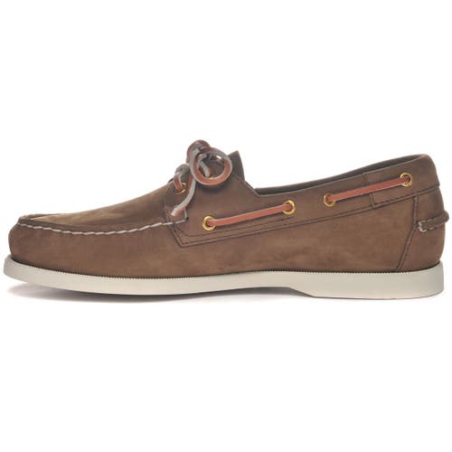 Sebago Docksides Portland Nubuck Boat Shoes In Brown
