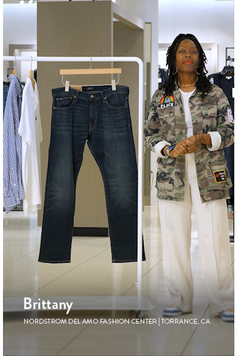 Stretch Slim Straight Leg Jeans video