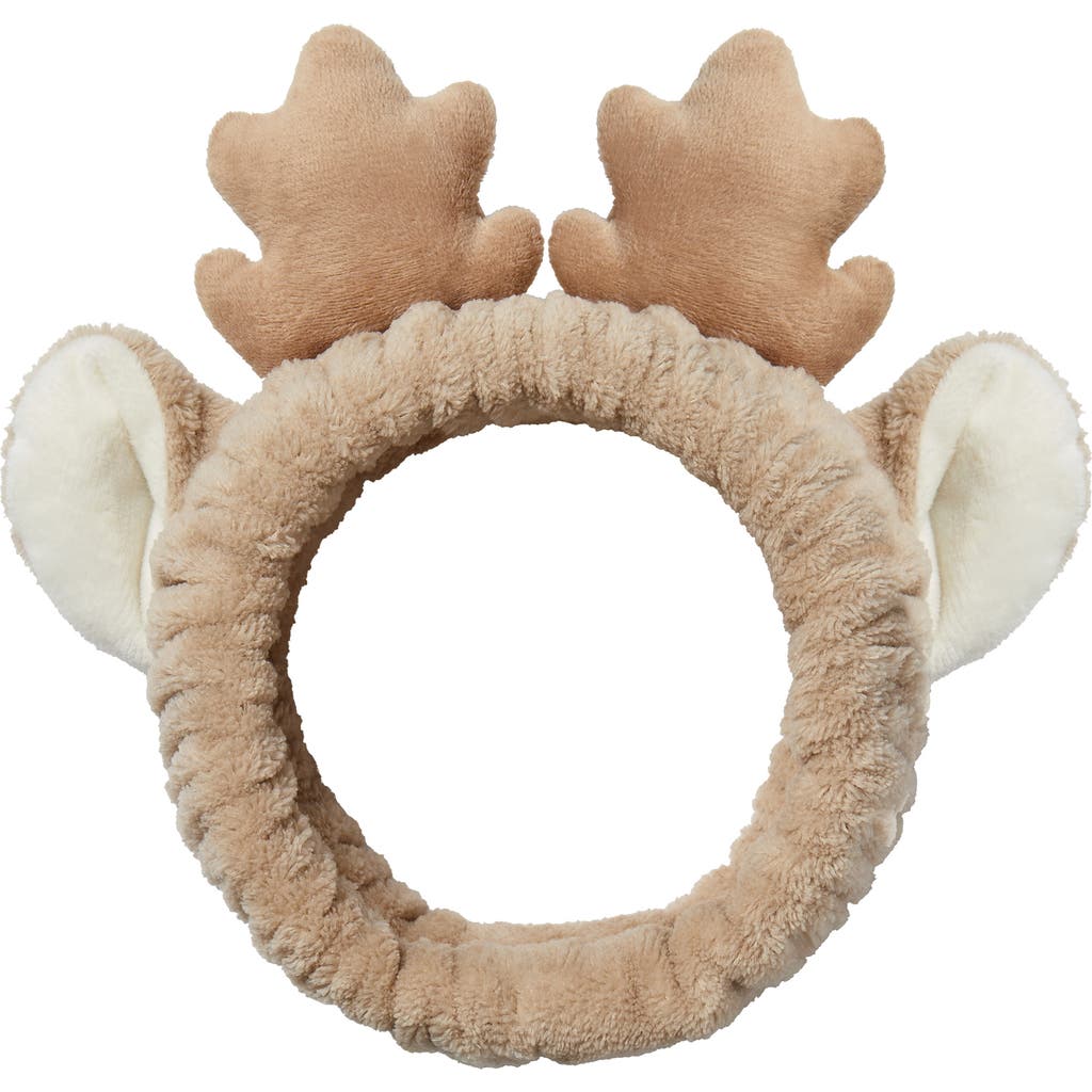 I Dew Care Reindeer Skincare Headband In Brown