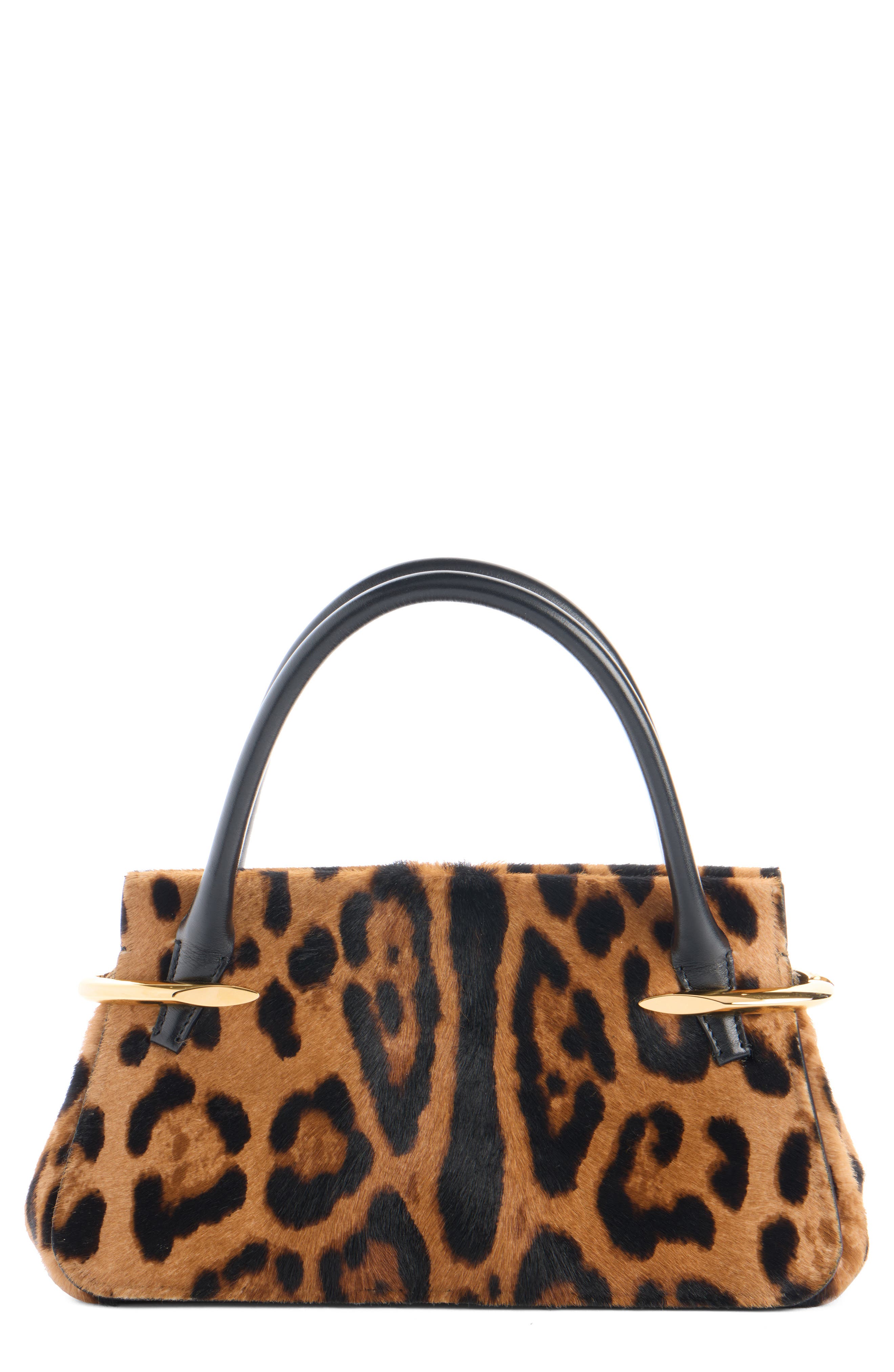 Givenchy Mini Pinch Genuine Calf Hair Top Handle Bag, Main, color, 007-Black/ Beige