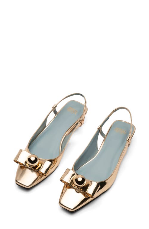 Frances Valentine Aubrey Slingback Flat In Platino