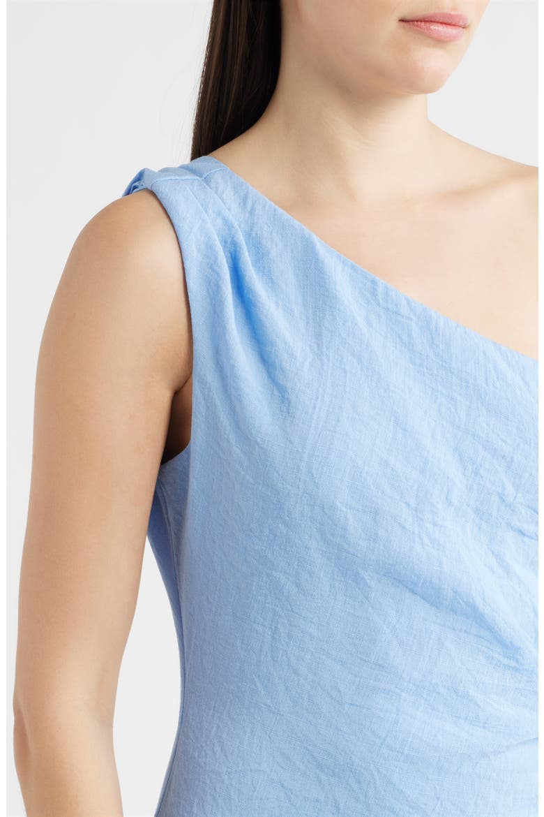 One-Shoulder Dress, Alternate, color, DENIM