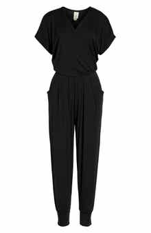 Short Sleeve Wrap Top Jumpsuit