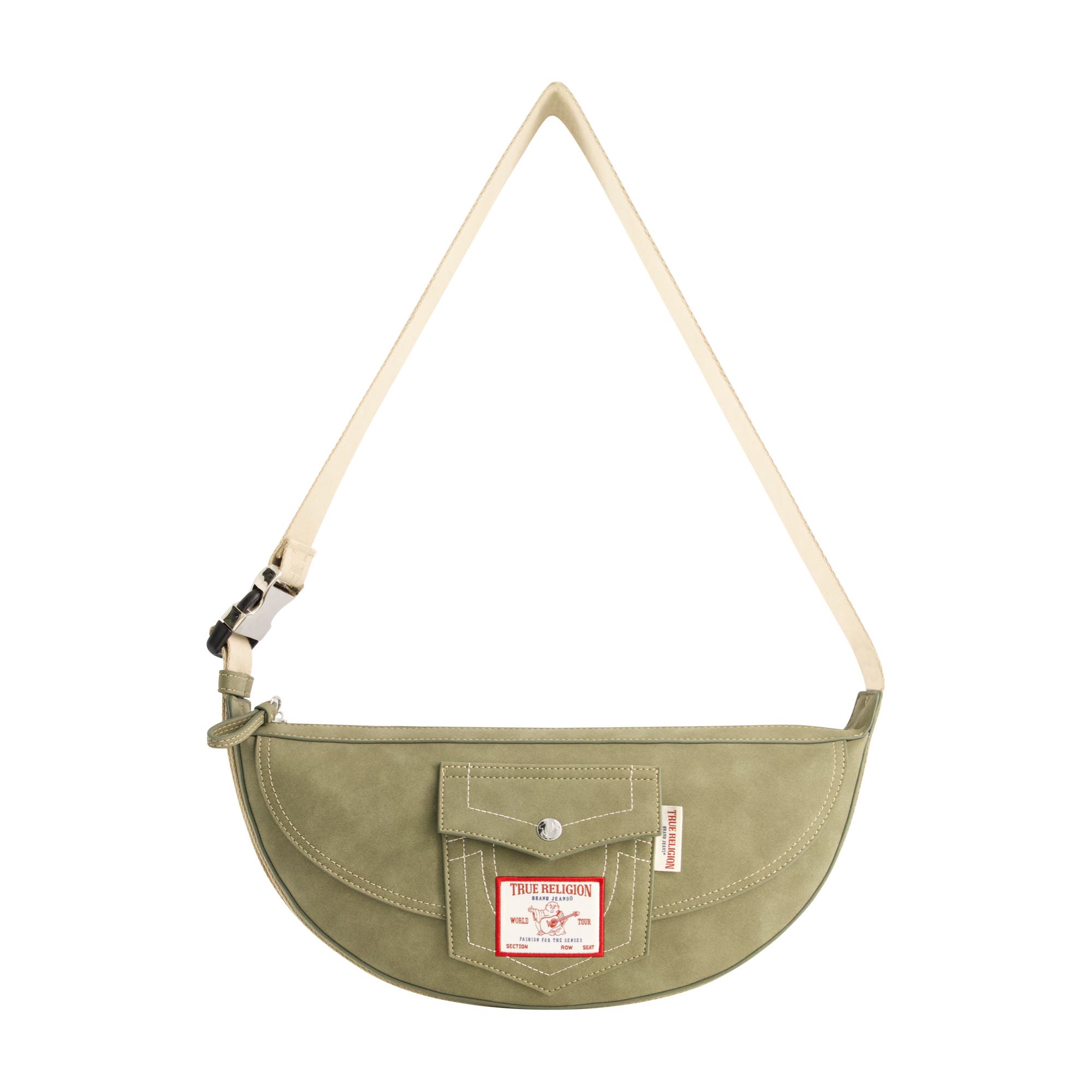 True Religion Sued Hobo, Main, color, Olive