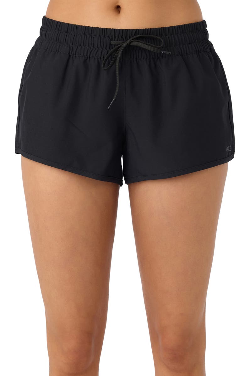 O'Neill Balboa Saltwater Essentials Cover-Up Shorts, Main, color, Black