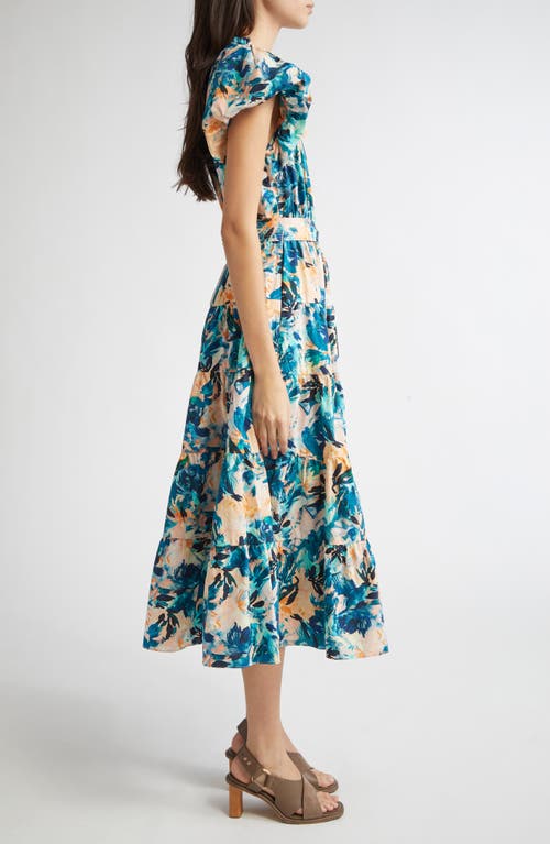 Ulla Johnson Ottilie Puff Sleeve Cotton Maxi Dress In Delphinium