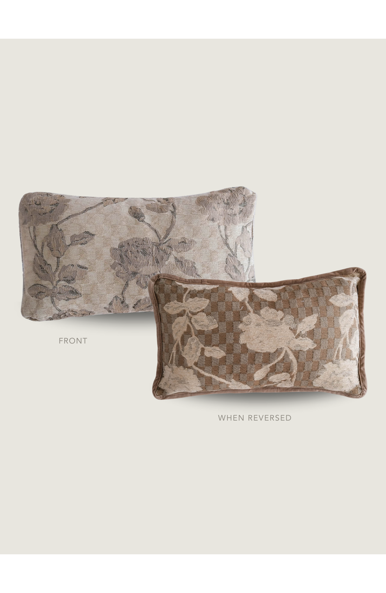 Twenty Third by Deanne Chiara Tapestry Lumbar Pillow, Alternate, color, Beige