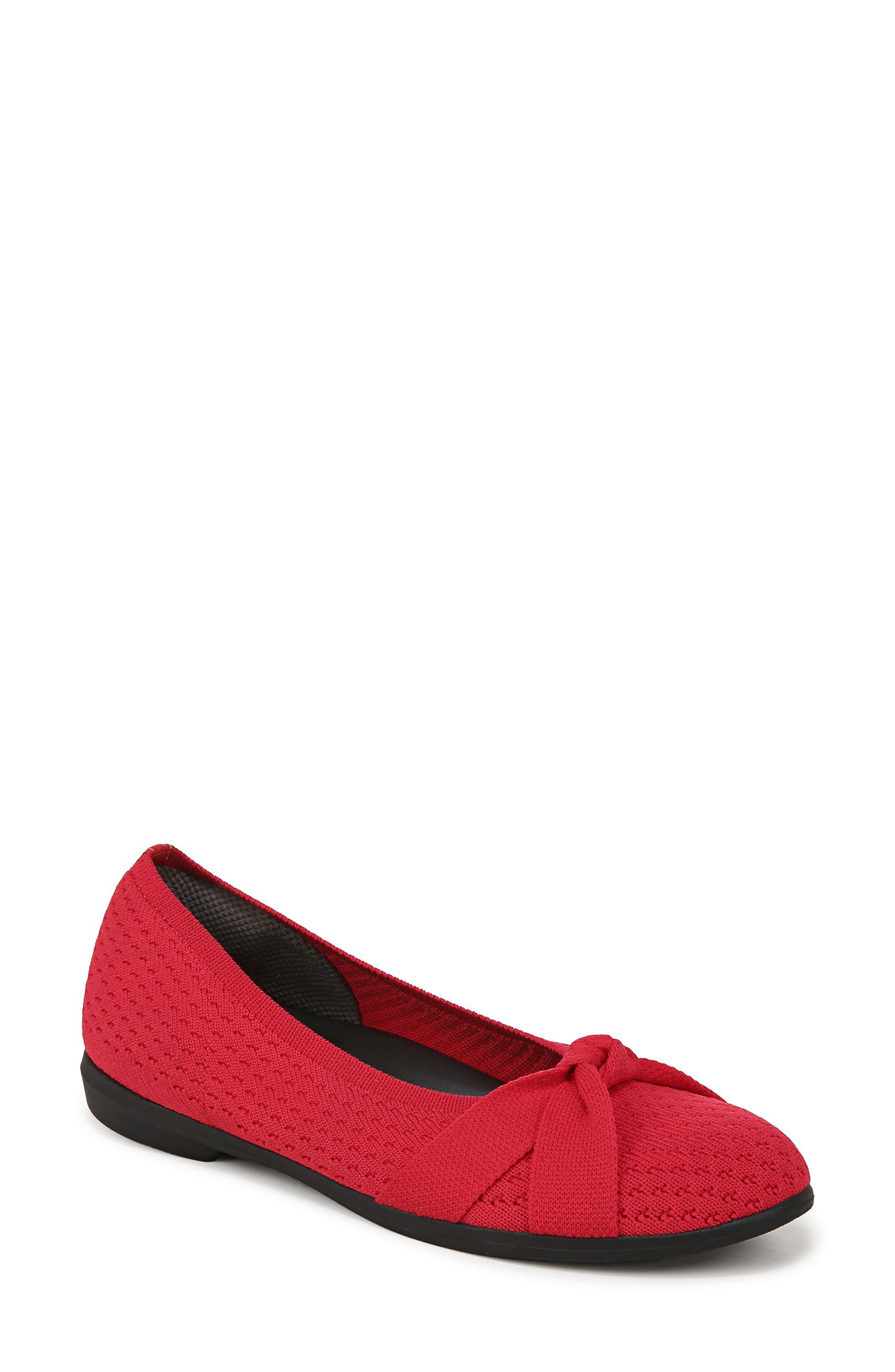 LifeStride Kissed Knit Ballet Flat, Main, color, Fire Red