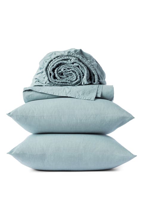 Organic Cotton Crinkled Percale Sheet Set