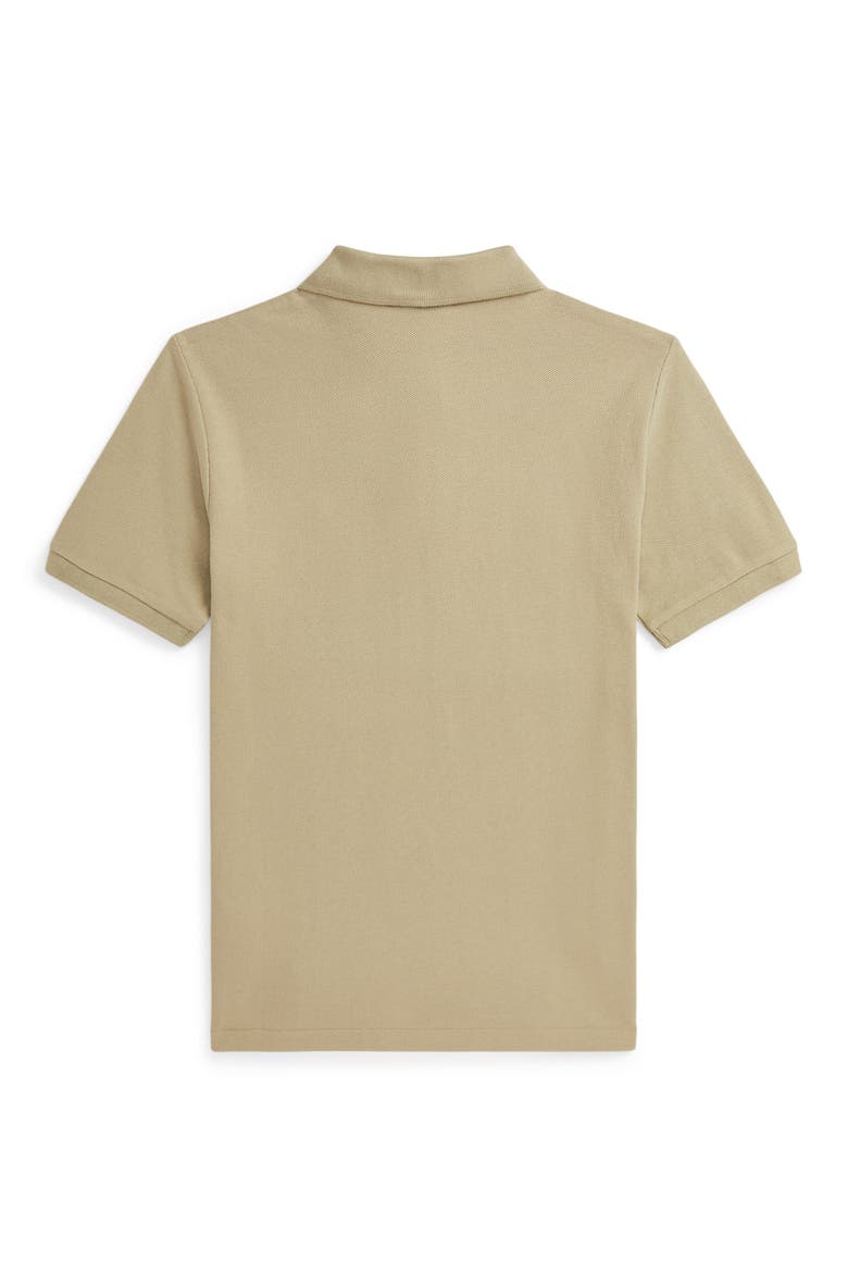 Kids' Cotton Mesh Polo, Alternate, color, CLASSIC KHAKI/ C8135