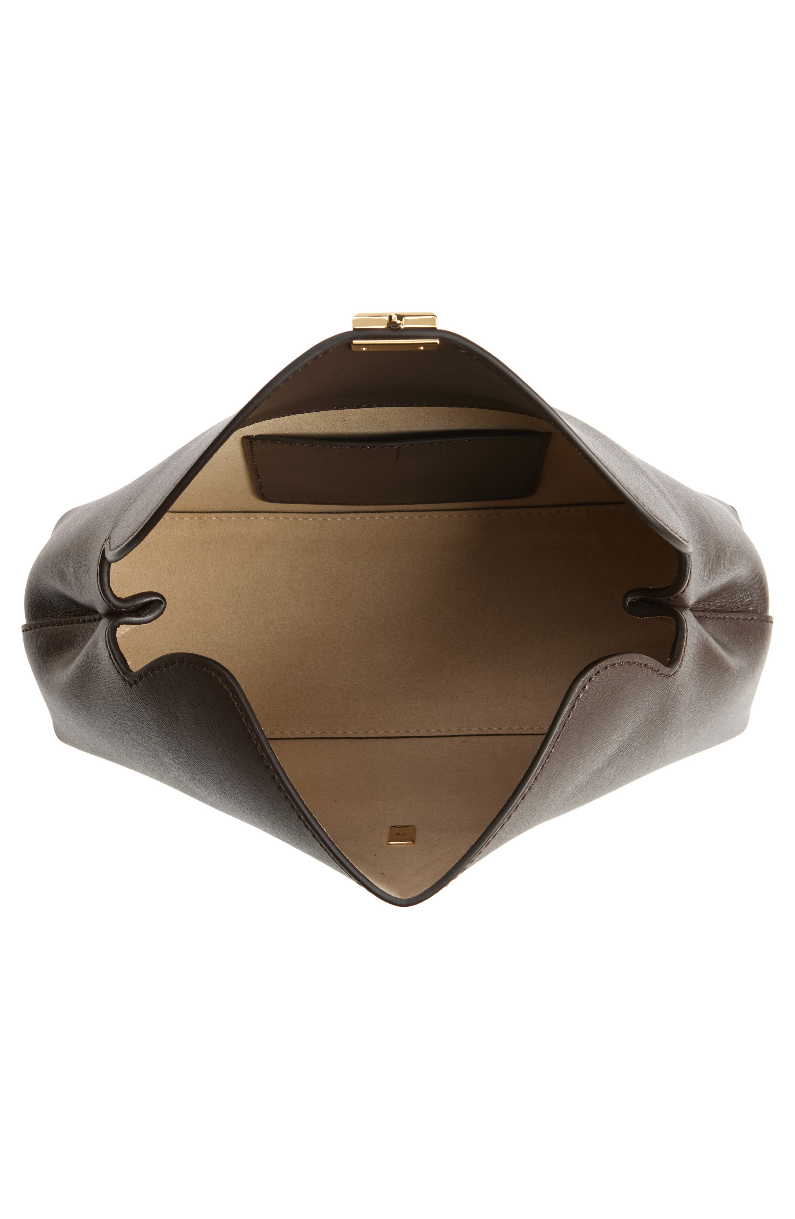 TOTEME T-Lock Leather Clutch, Alternate, color, 